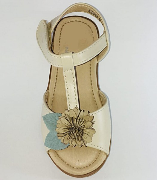 Sandales fleur beige